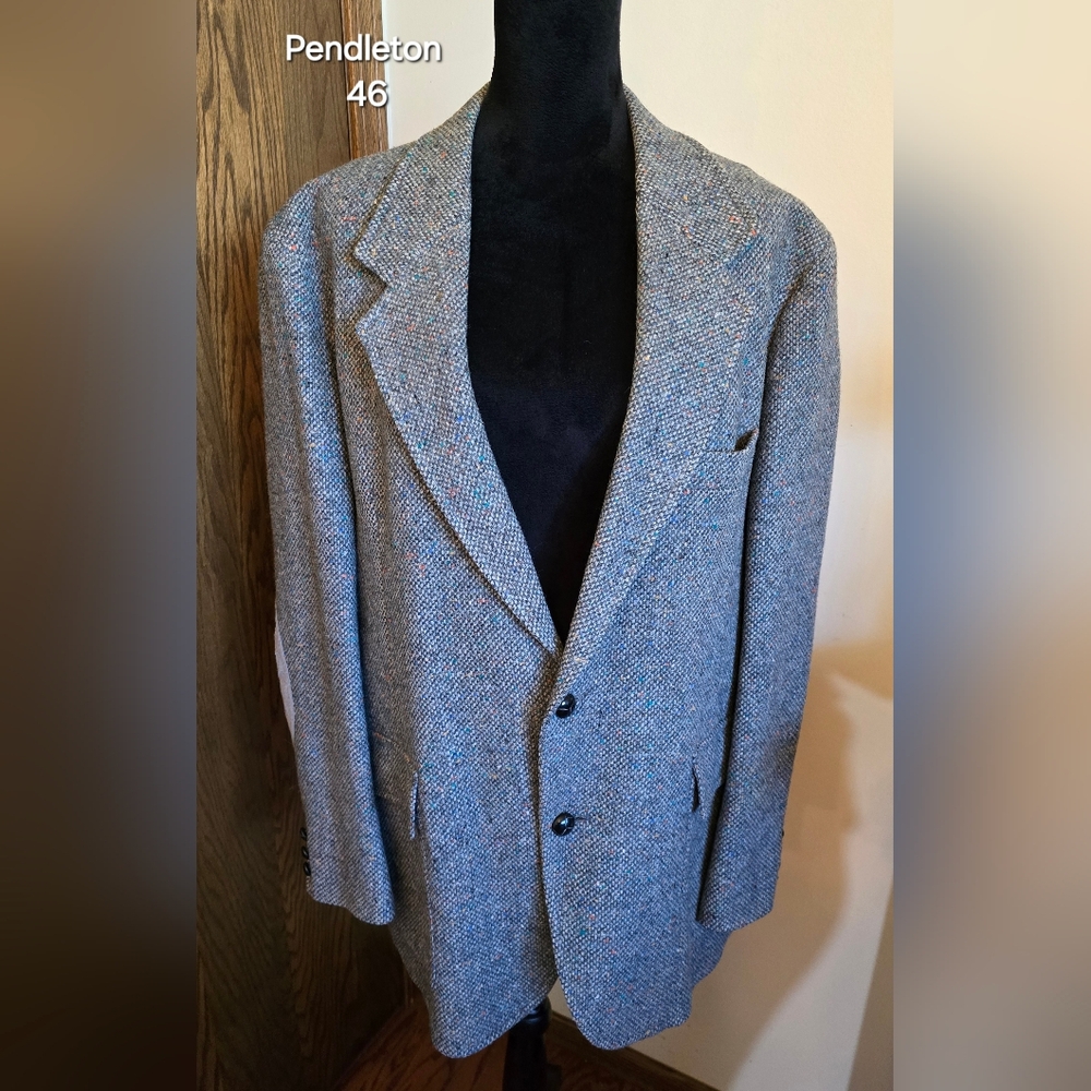 Vintage 70's/80's‎ Pendleton Muticolored Wool Tweed Blazer